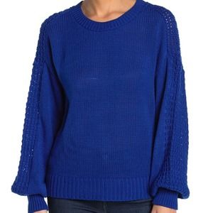 NWT Abound Nordstrom Textured Blouson Sleeve Pullover Sweater S